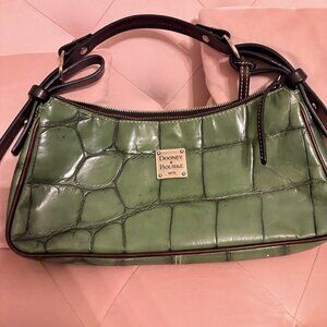 💚 DOONEY & BOURKE Croc‑Embossed Satchel – Green 💚